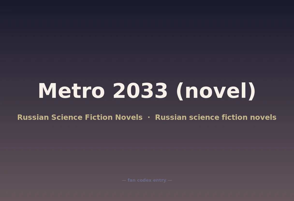 Metro 2033 (novel)