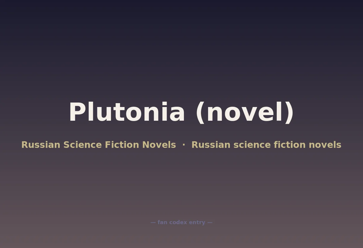 Plutonia (novel)