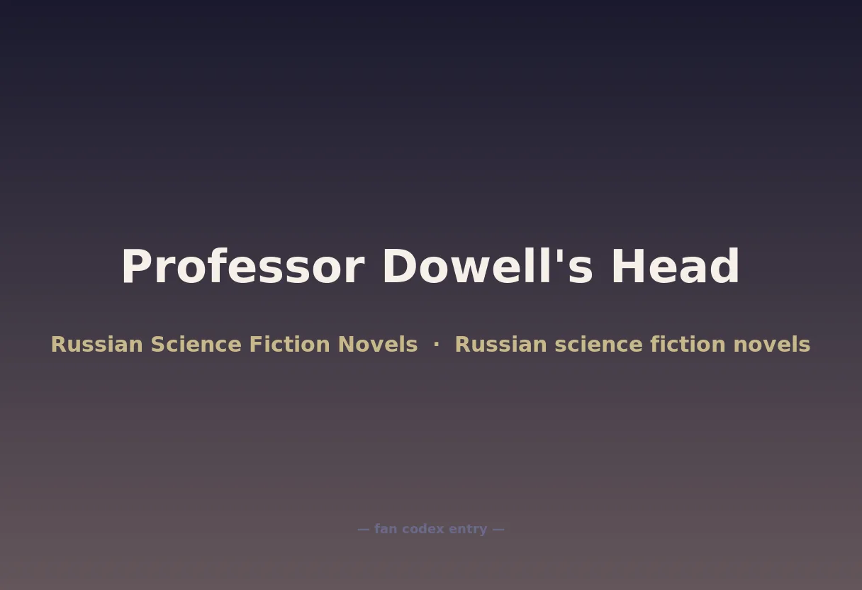 Professor Dowell's Head