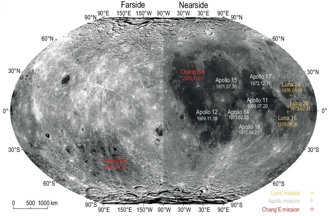 Lunar sample return map 2024