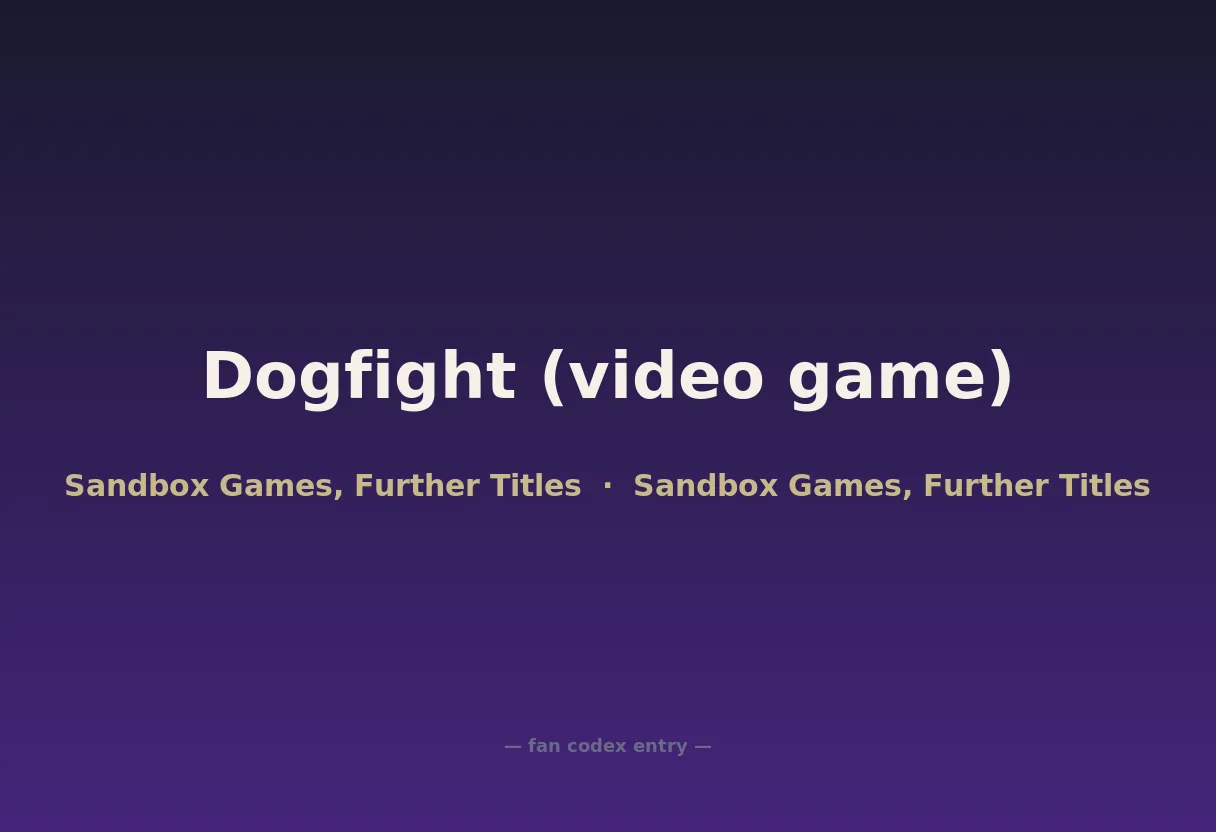 Dogfight (video game)