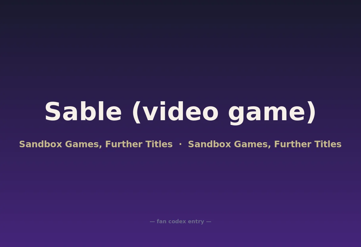 Sable (video game)