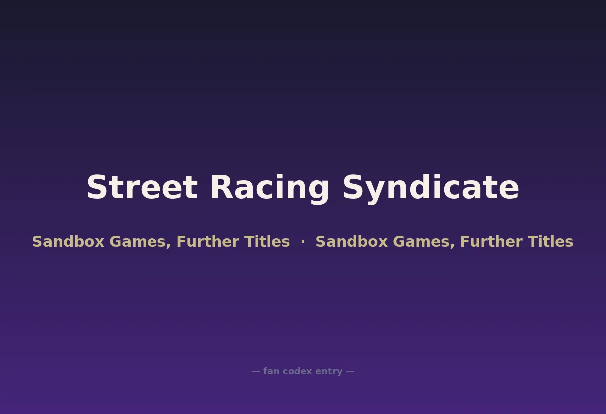 Street Racing Syndicate