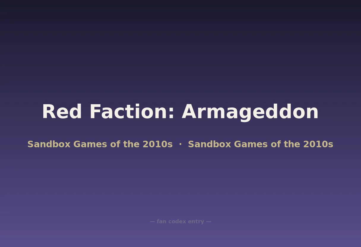 Red Faction: Armageddon