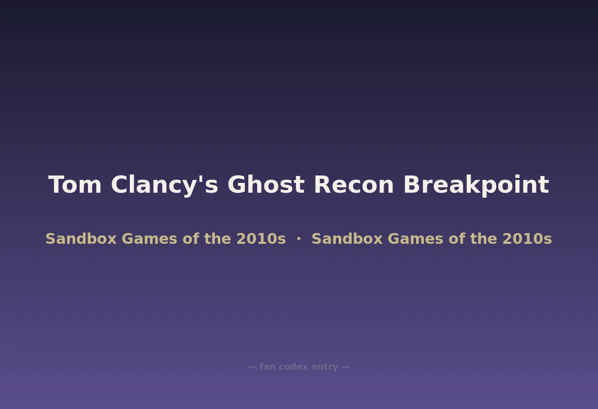 Tom Clancy's Ghost Recon Breakpoint