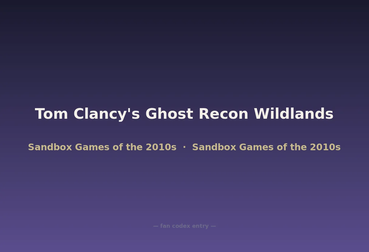 Tom Clancy's Ghost Recon Wildlands