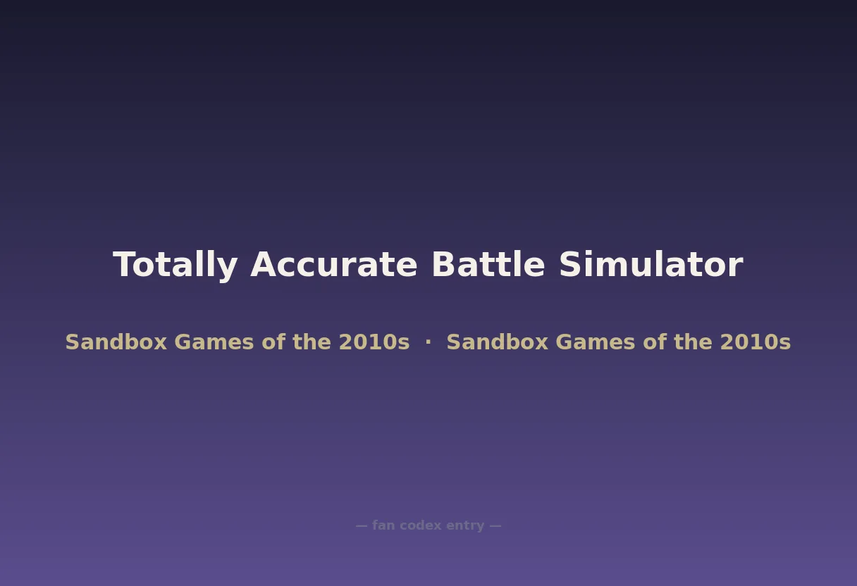 Totally Accurate Battle Simulator