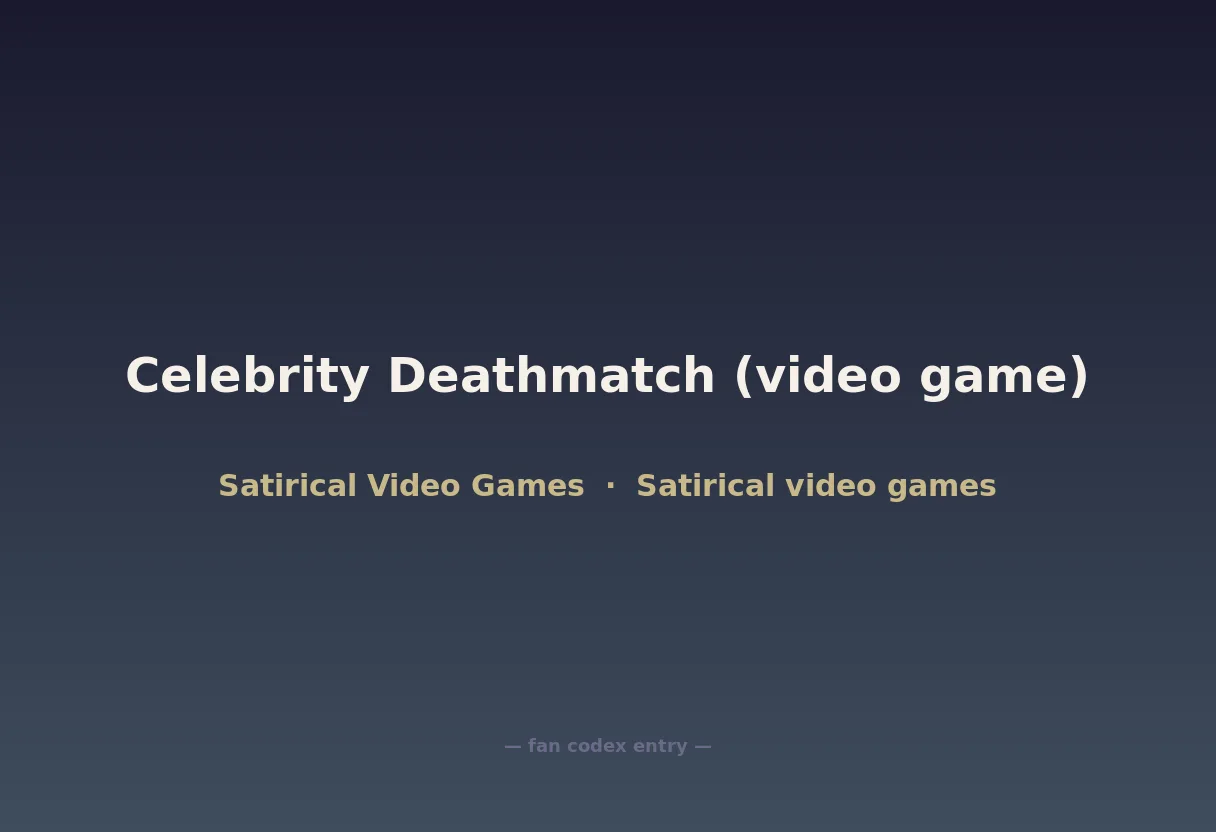Celebrity Deathmatch (video game)
