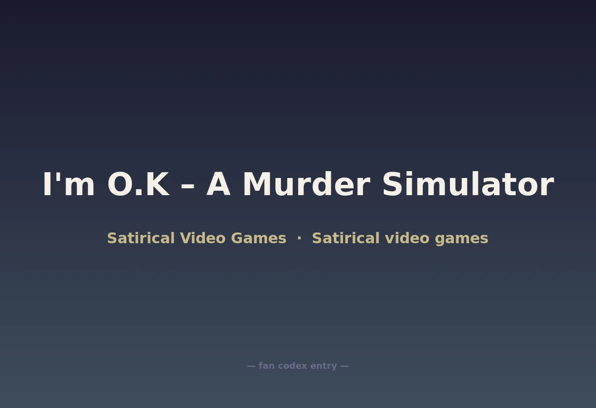 I'm O.K – A Murder Simulator