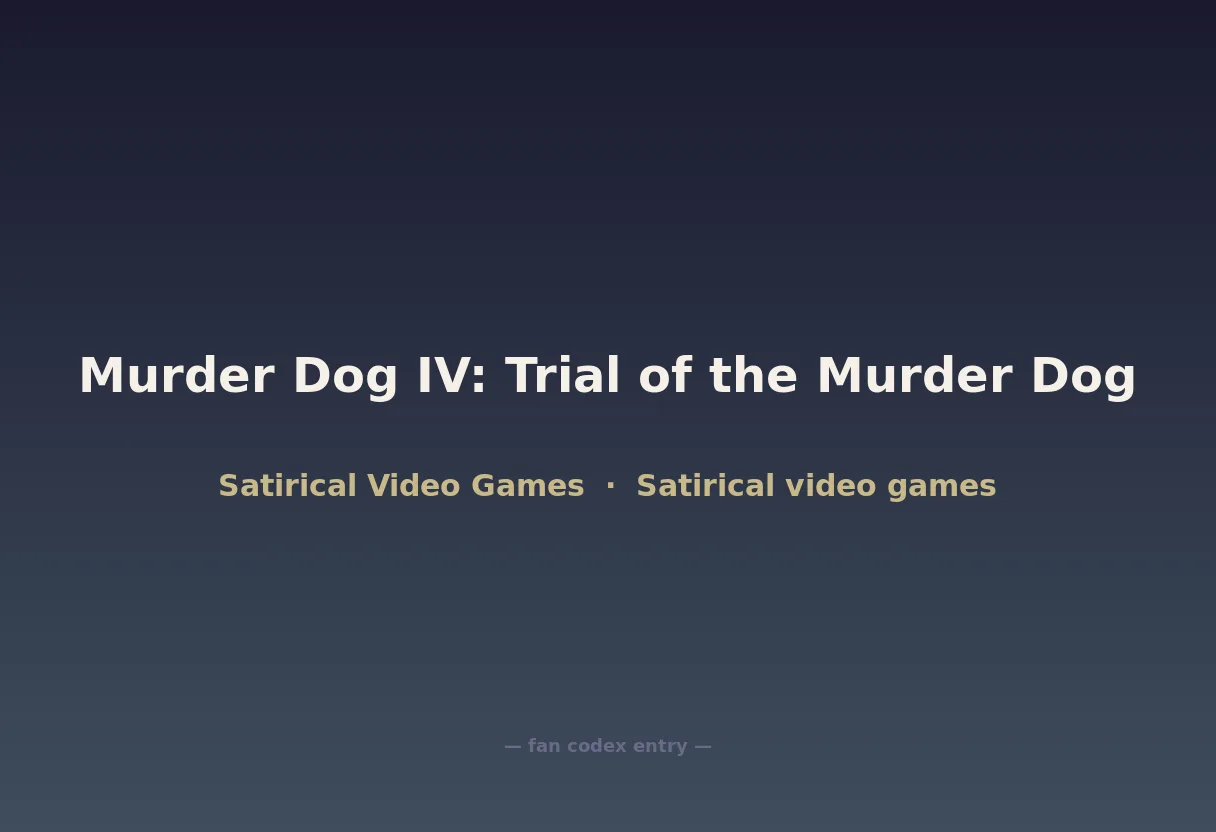Murder Dog IV: Trial of the Murder Dog