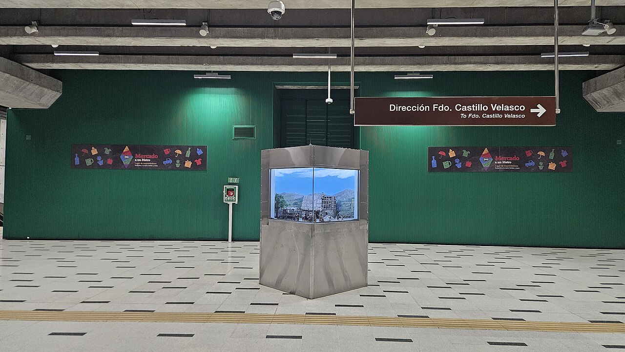 Diorama en estación Plaza Quilicura