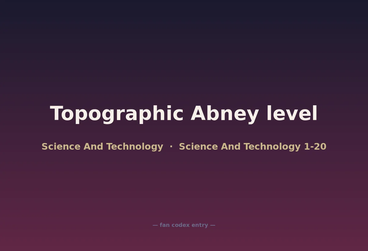 Topographic Abney level