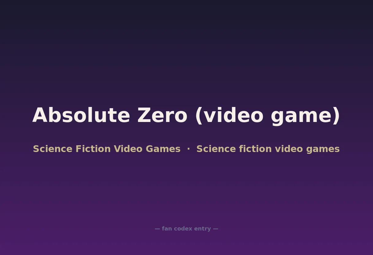 Absolute Zero (video game)