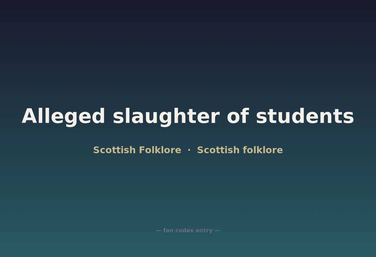Alleged slaughter of students