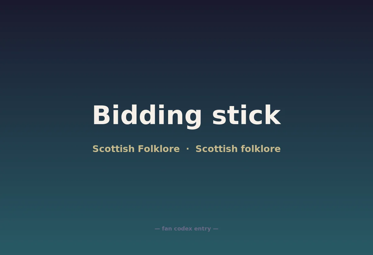 Bidding stick