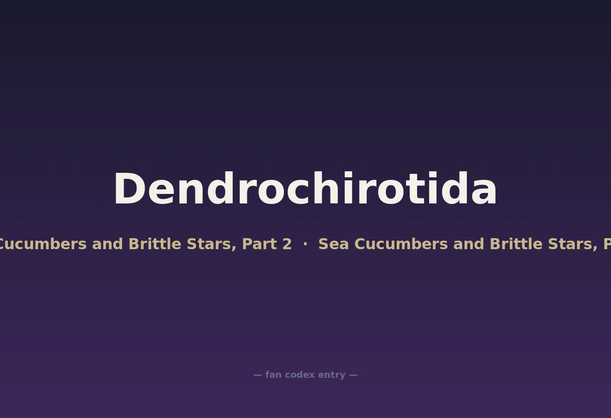 Dendrochirotida