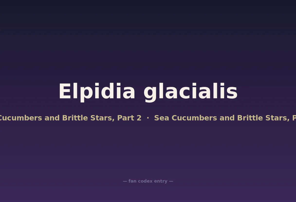 Elpidia glacialis