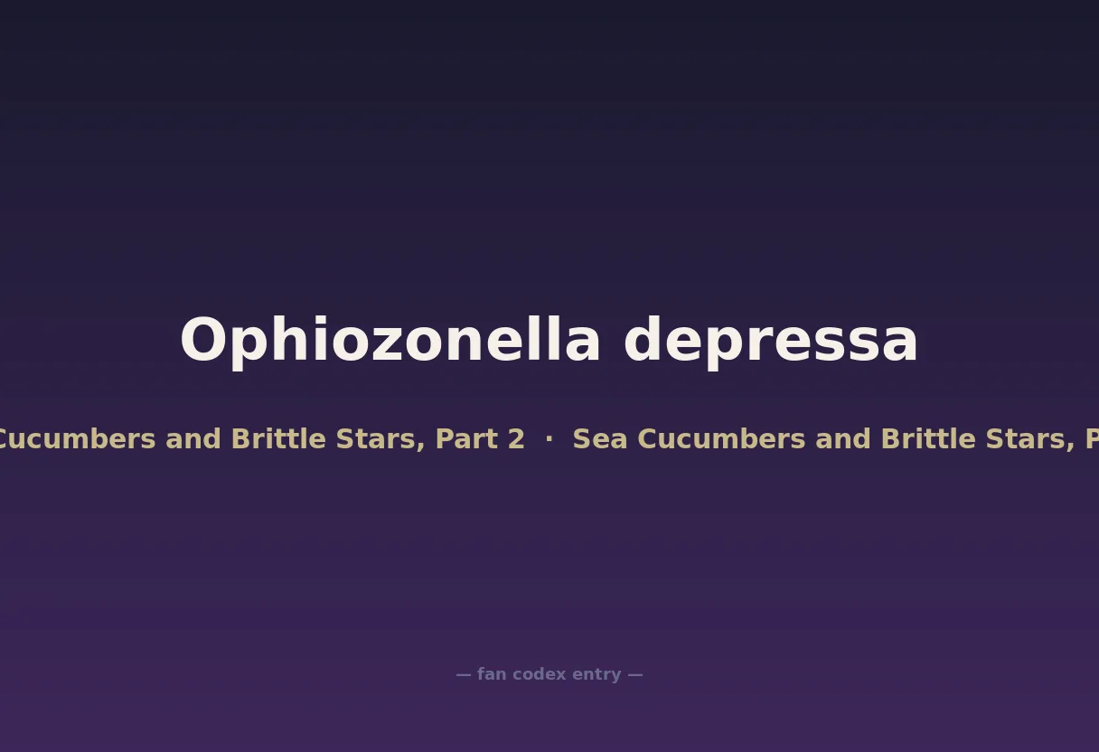 Ophiozonella depressa