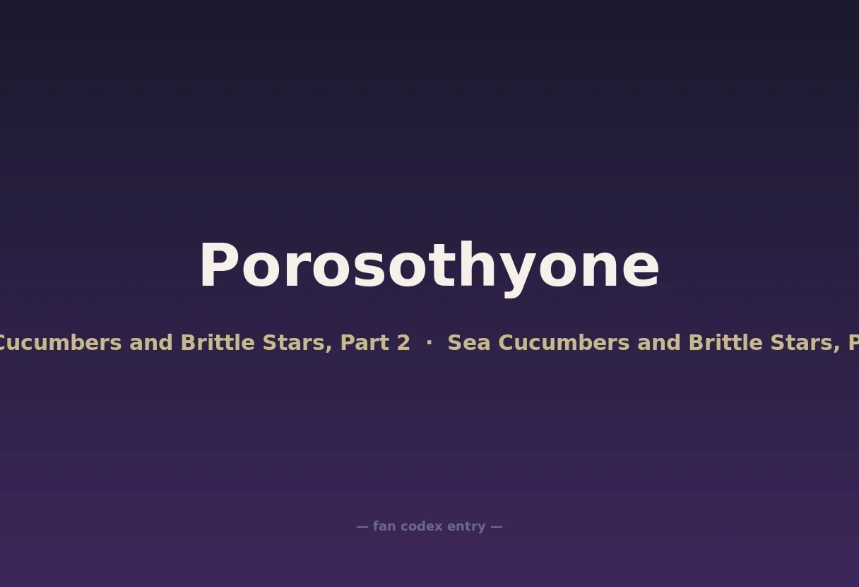 Porosothyone