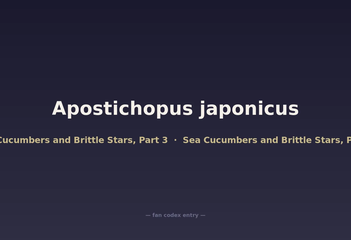 Apostichopus japonicus