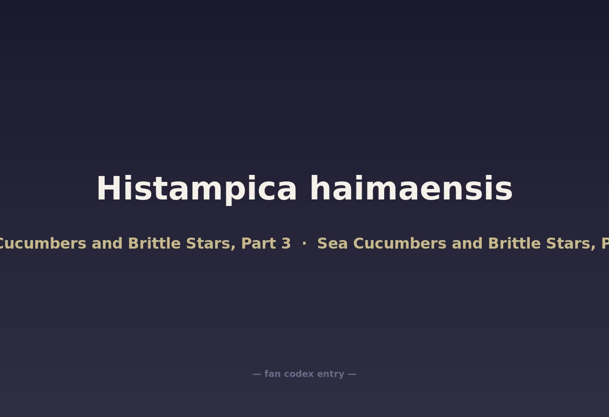 Histampica haimaensis