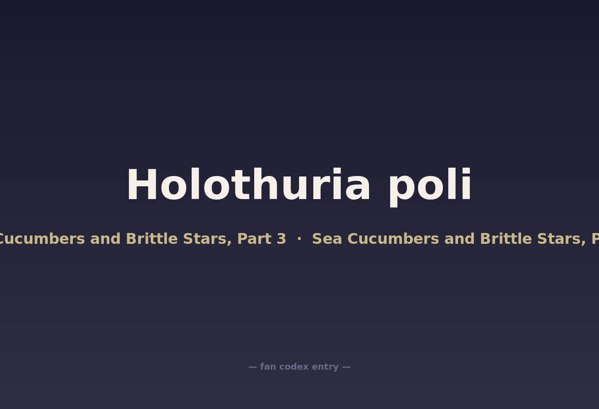 Holothuria poli