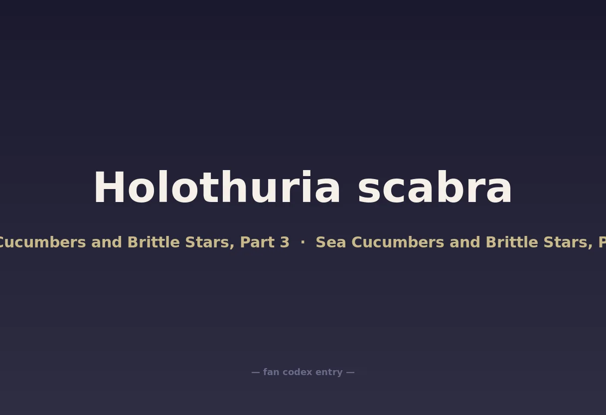 Holothuria scabra