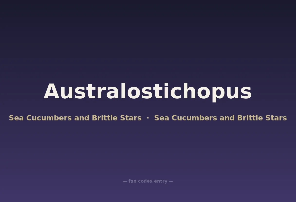 Australostichopus