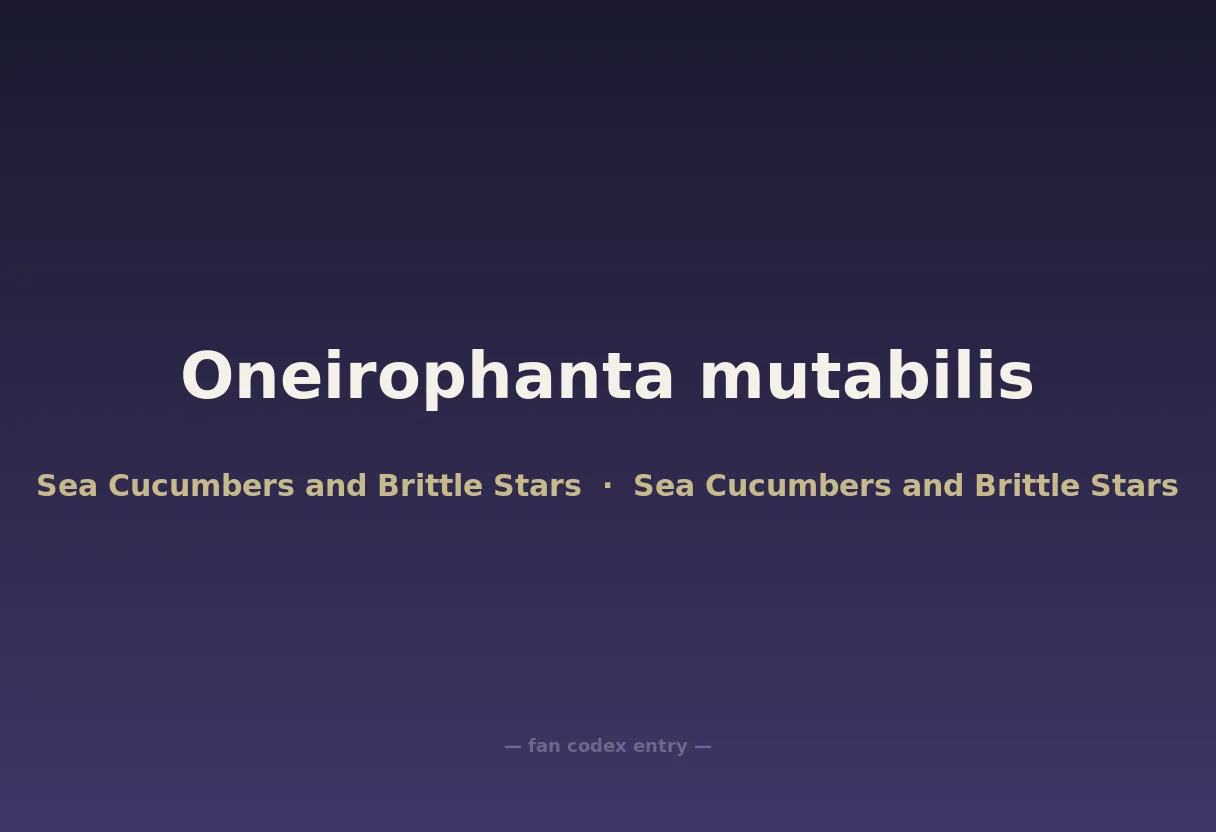 Oneirophanta mutabilis