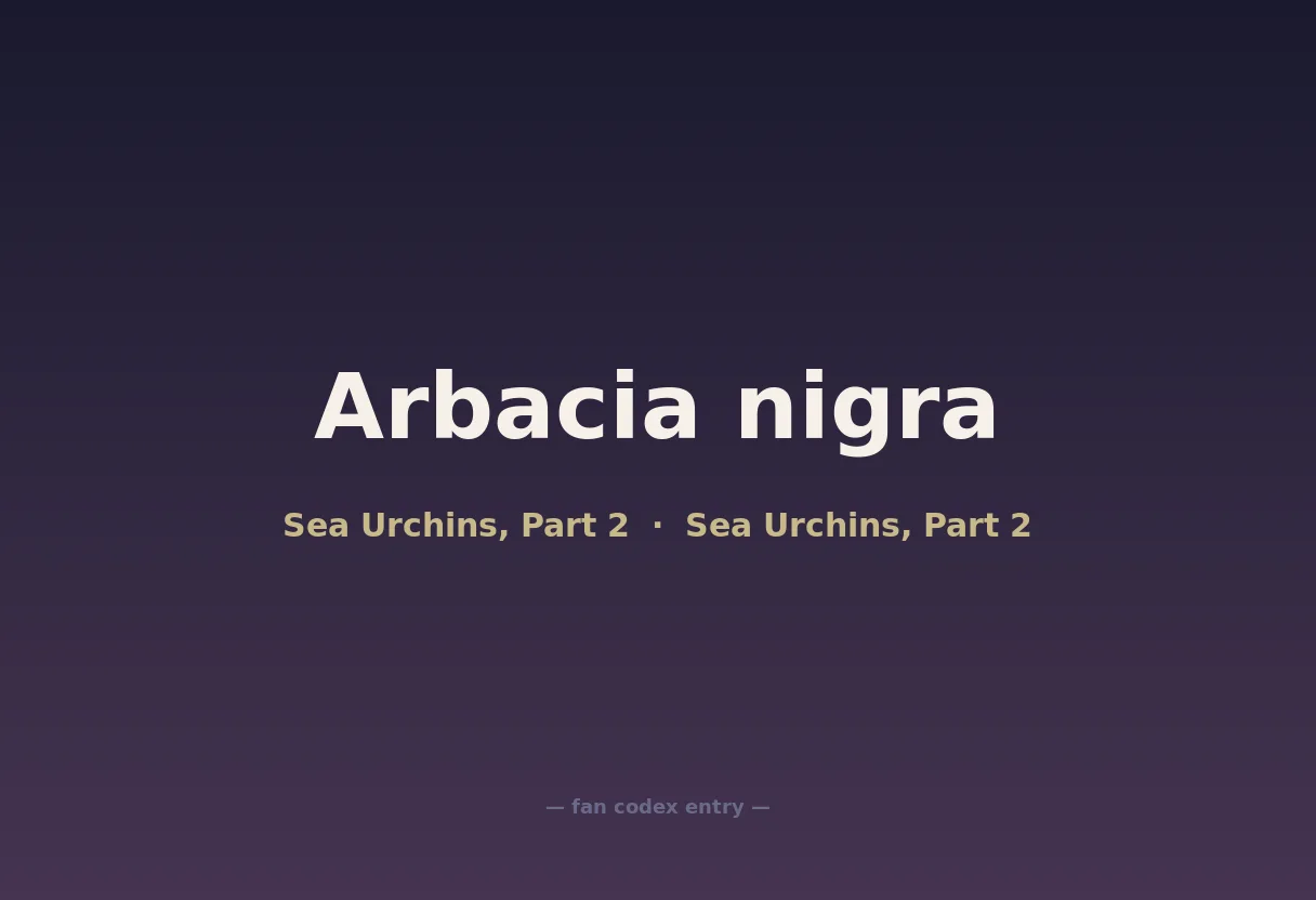 Arbacia nigra