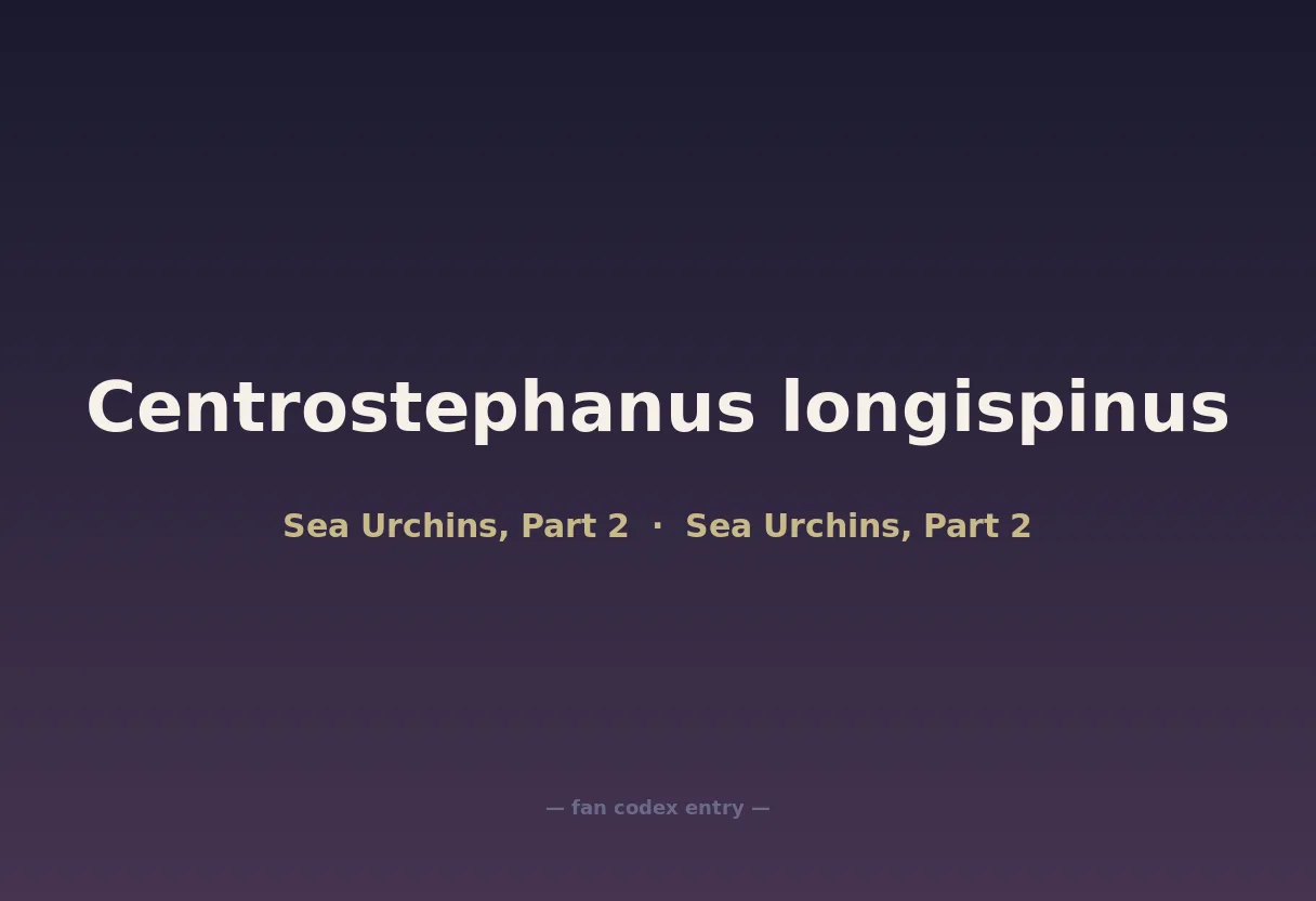 Centrostephanus longispinus