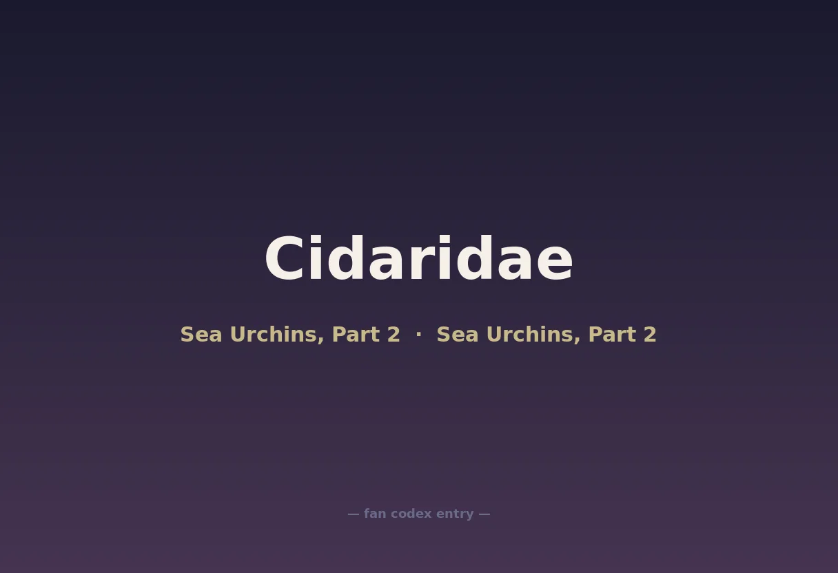 Cidaridae