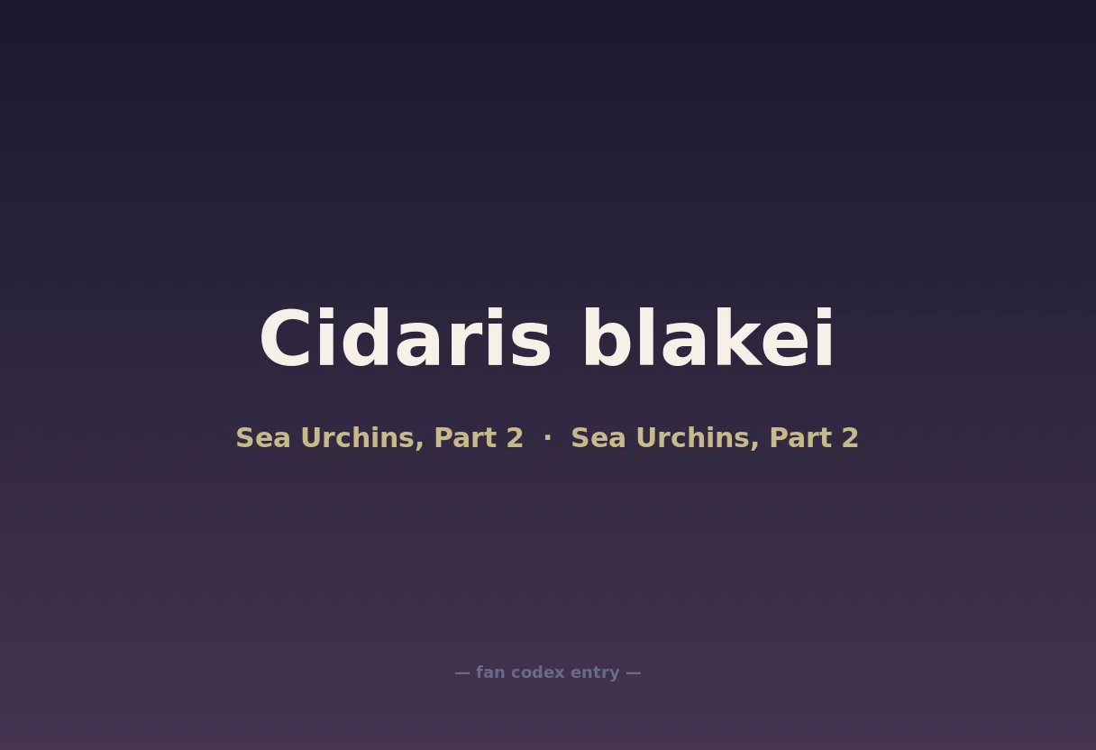 Cidaris blakei