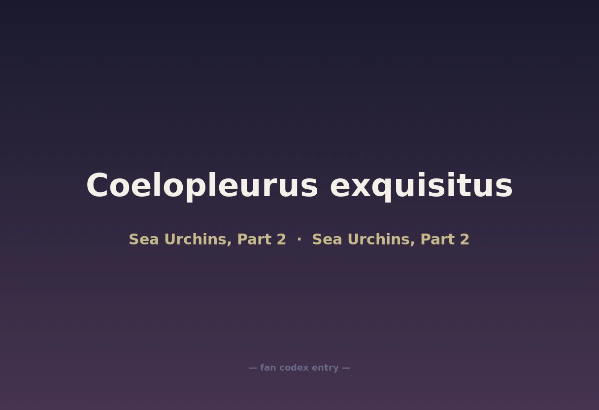 Coelopleurus exquisitus