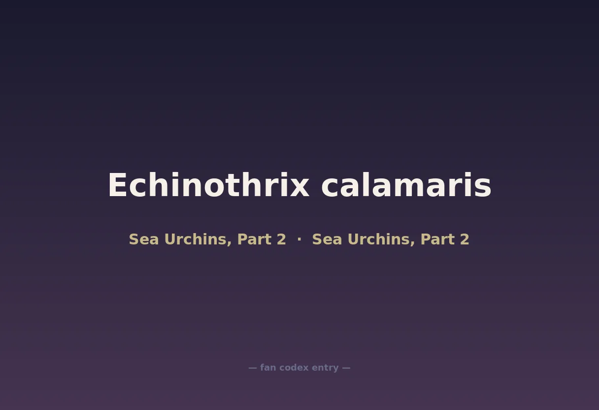 Echinothrix calamaris