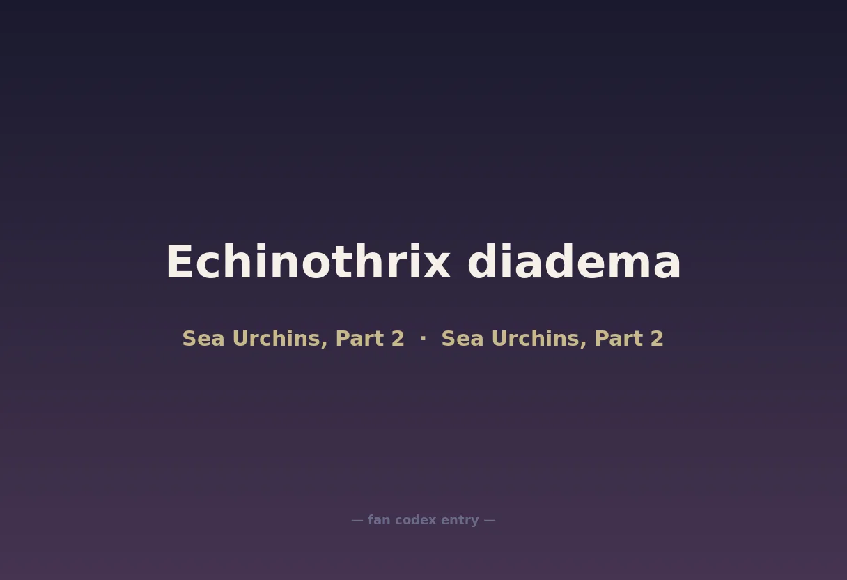 Echinothrix diadema