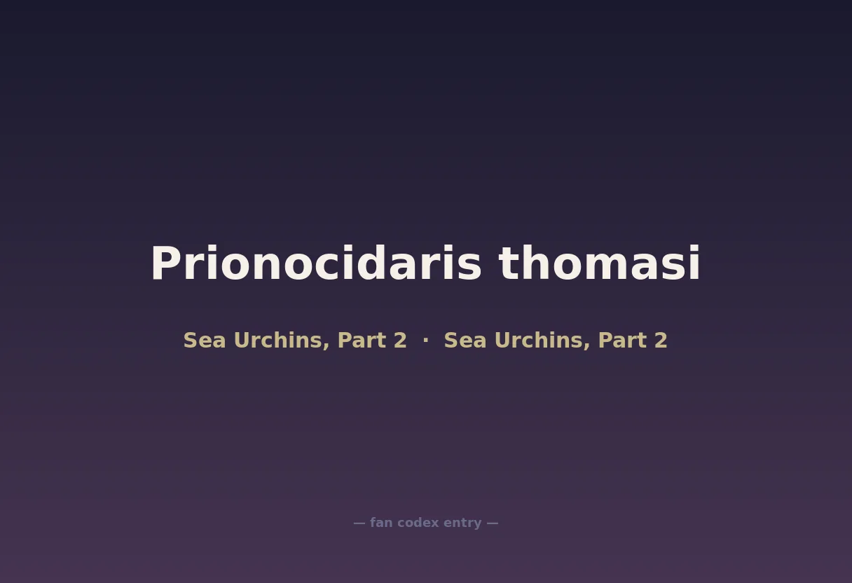 Prionocidaris thomasi