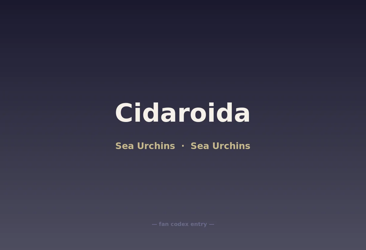 Cidaroida