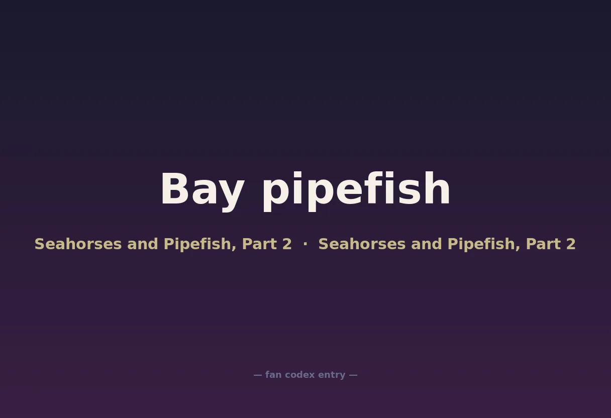 Bay pipefish