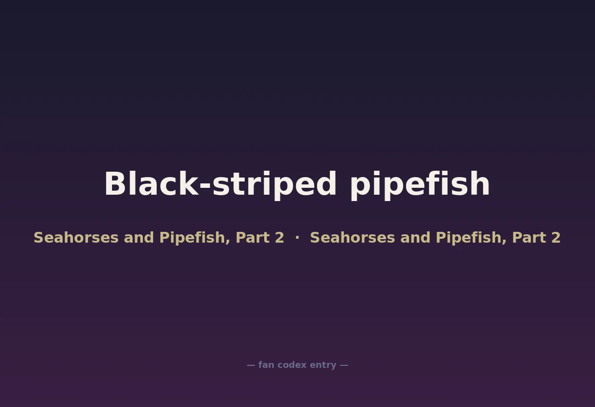 Black-striped pipefish