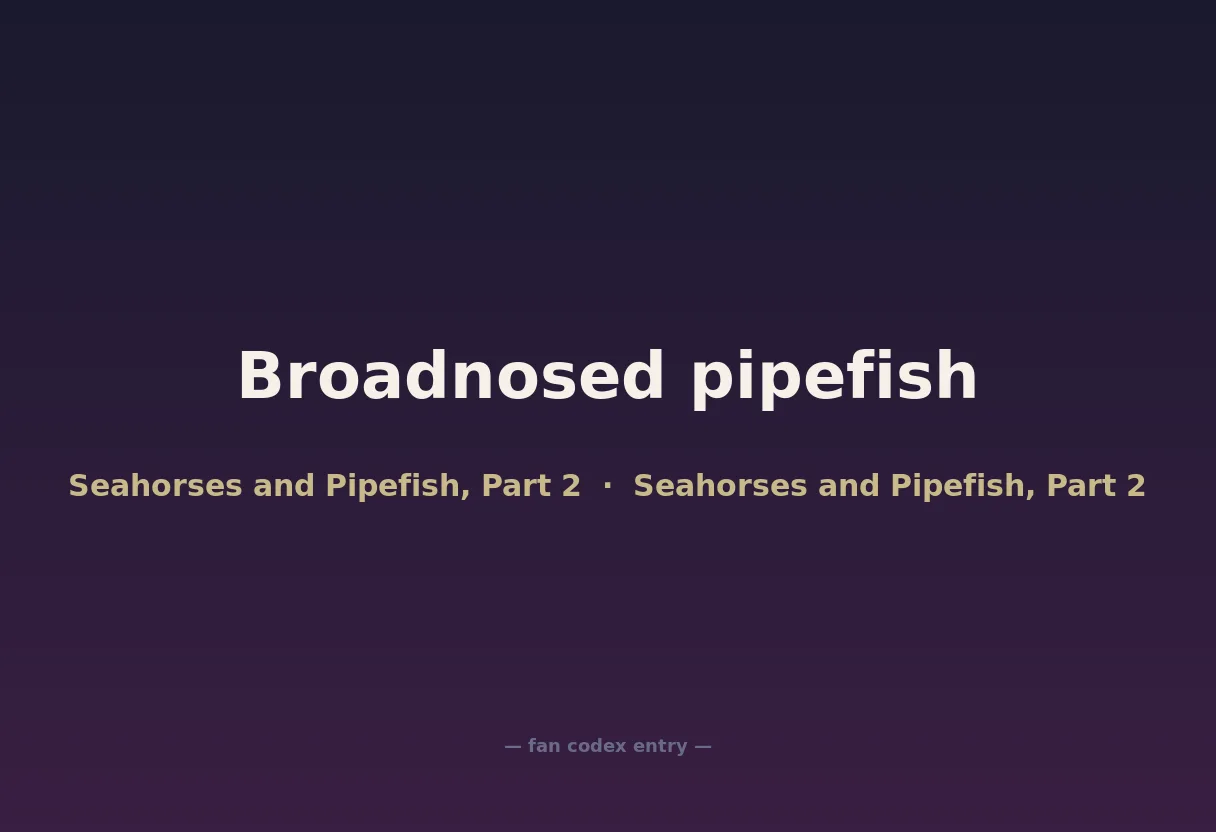 Broadnosed pipefish