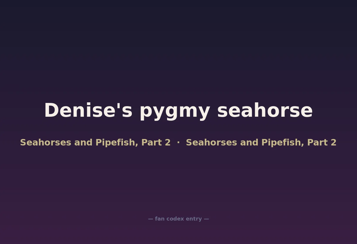 Denise's pygmy seahorse