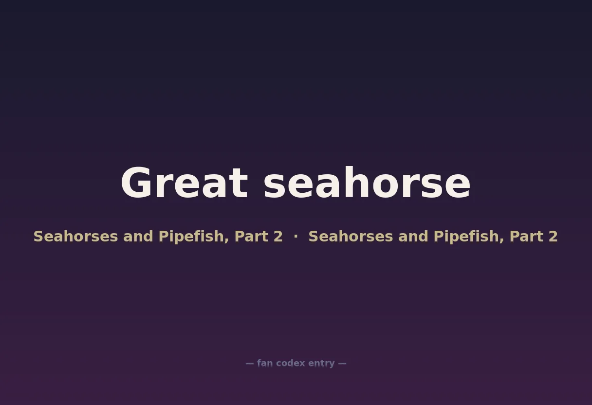 Great seahorse