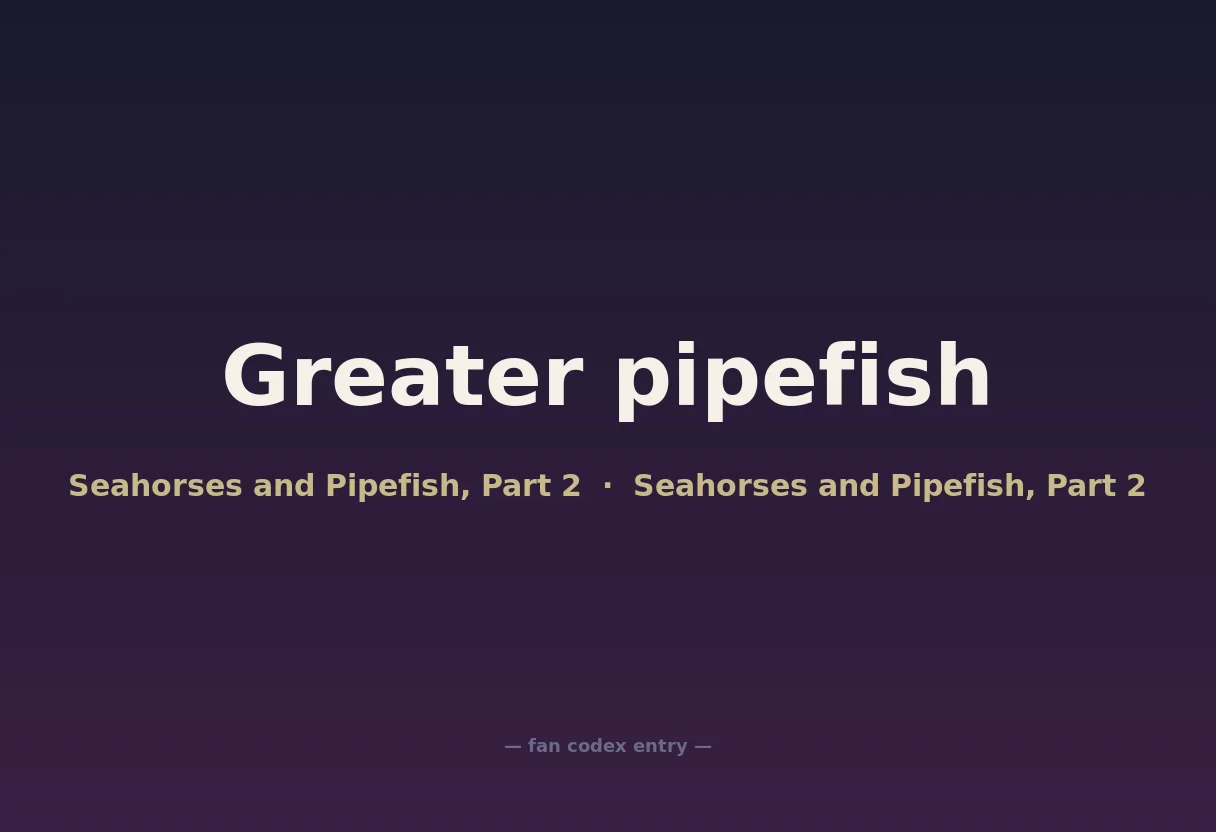 Greater pipefish