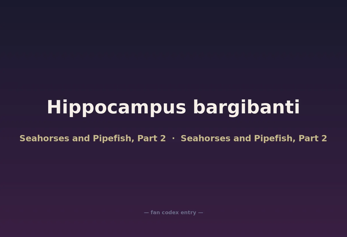 Hippocampus bargibanti