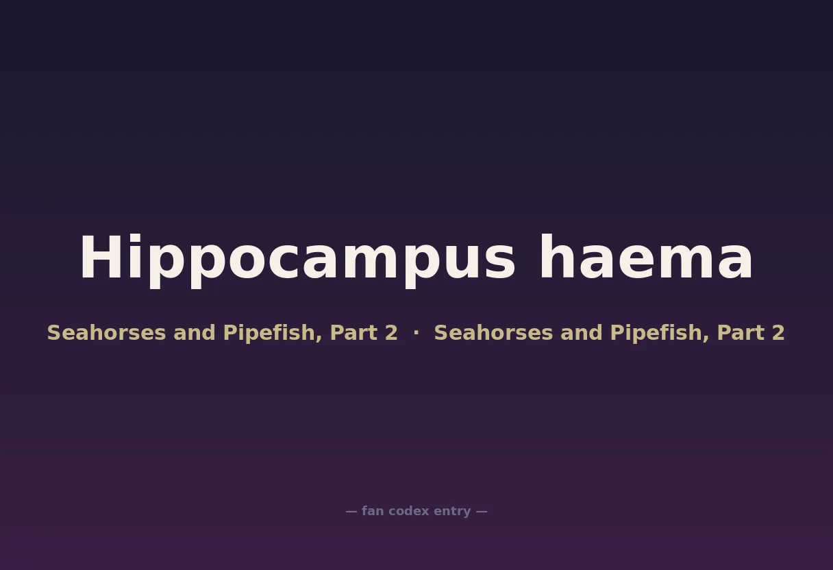 Hippocampus haema