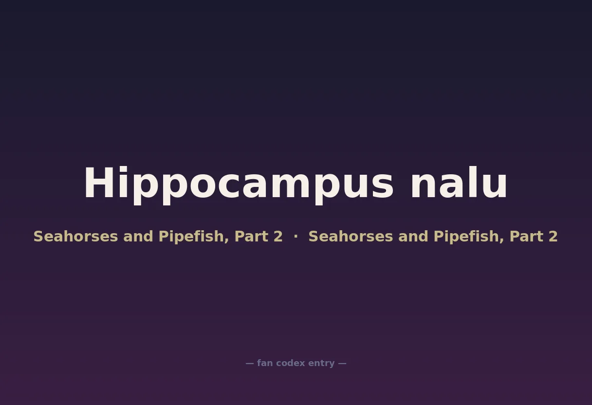 Hippocampus nalu