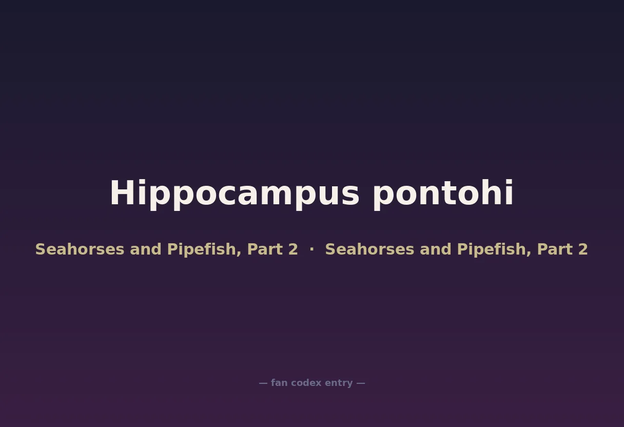 Hippocampus pontohi