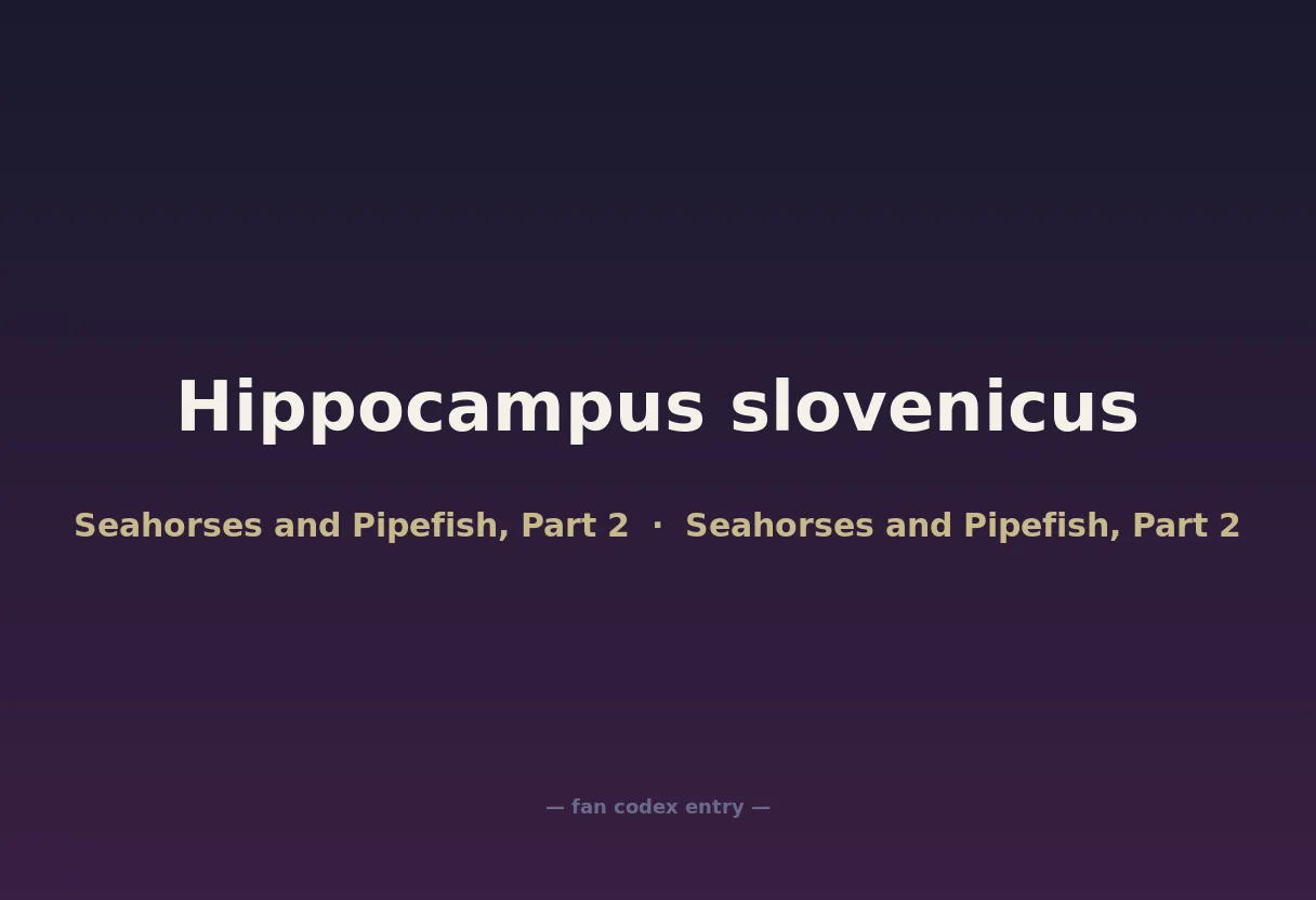 Hippocampus slovenicus