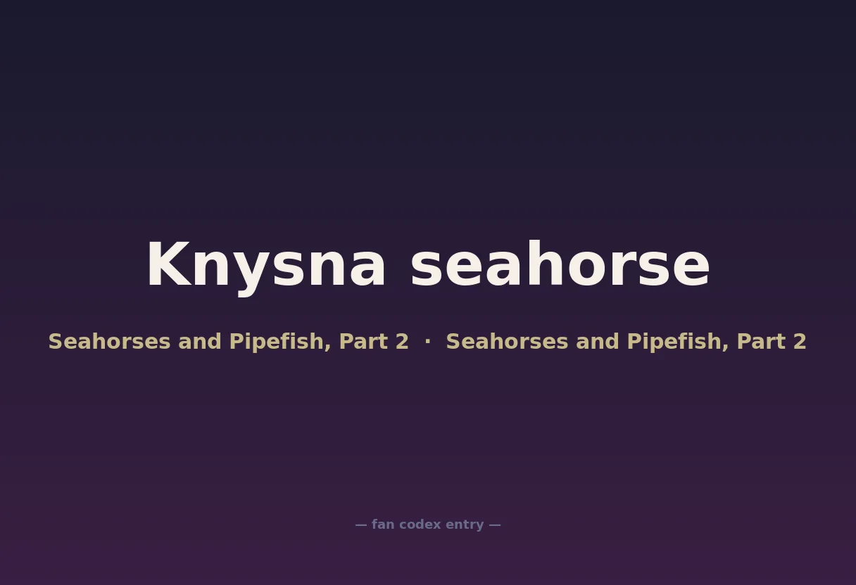 Knysna seahorse